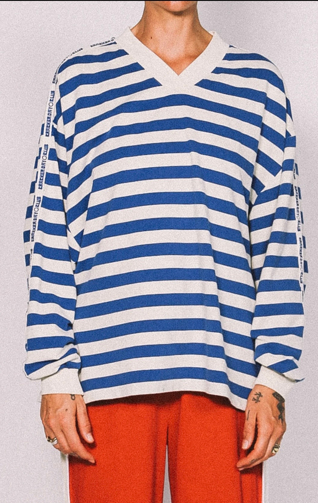 NAUTICAL LONG SLEEVE TEE - BLUE