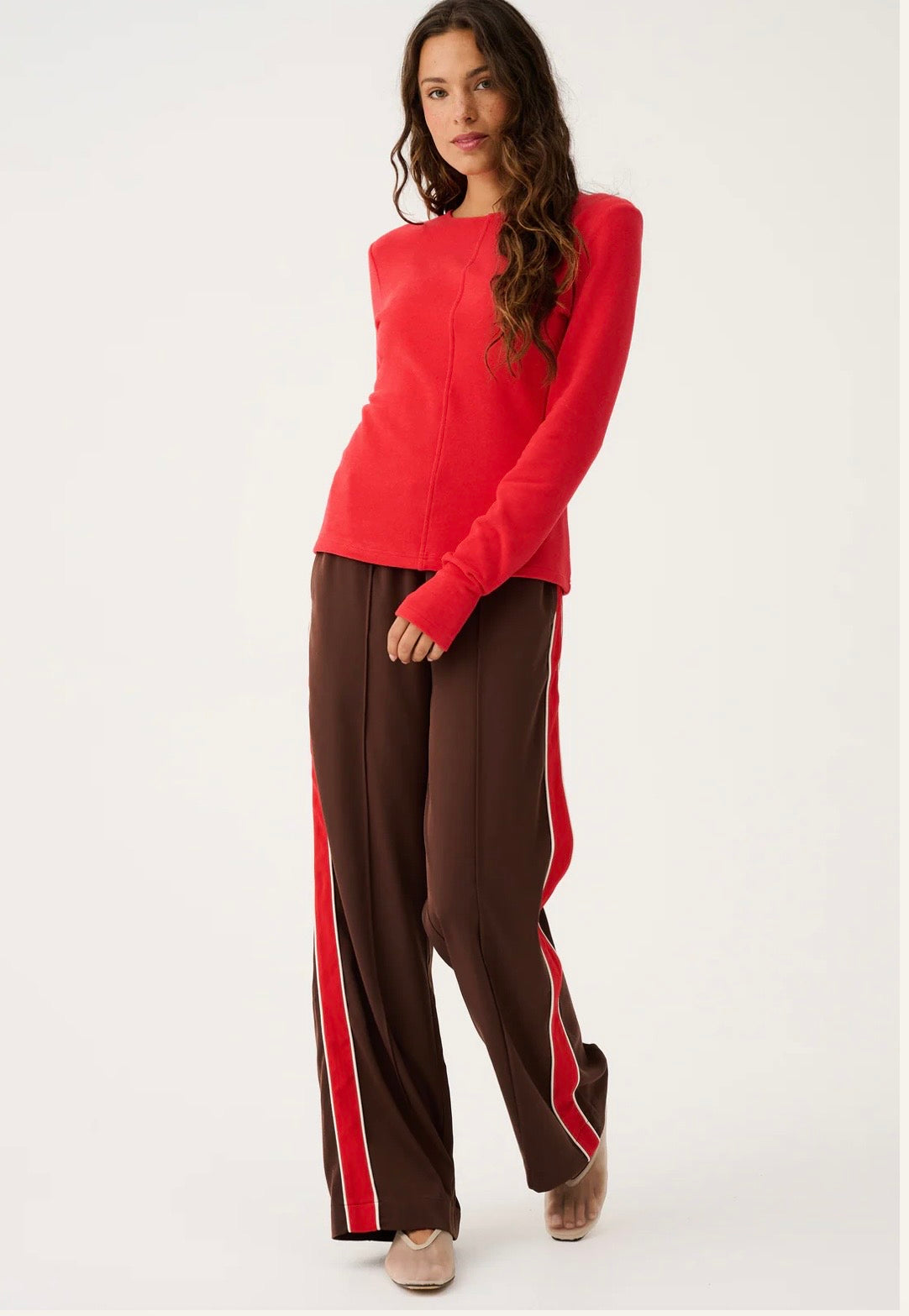 Dusty Pant - Truffle/Red