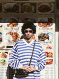 NAUTICAL LONG SLEEVE TEE - BLUE