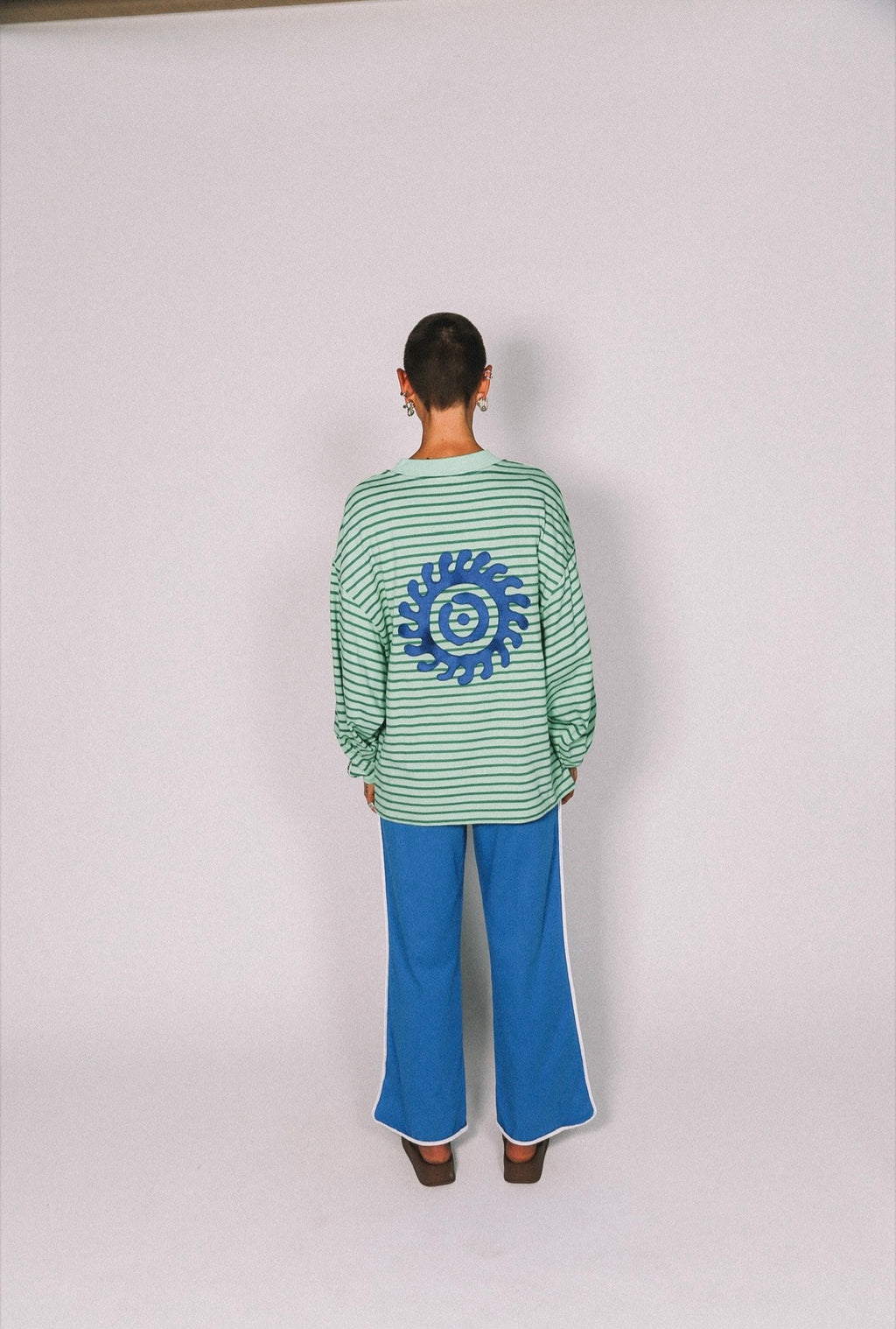 NAUTICAL LONG SLEEVE TEE - SHAMROCK THIN STRIPE